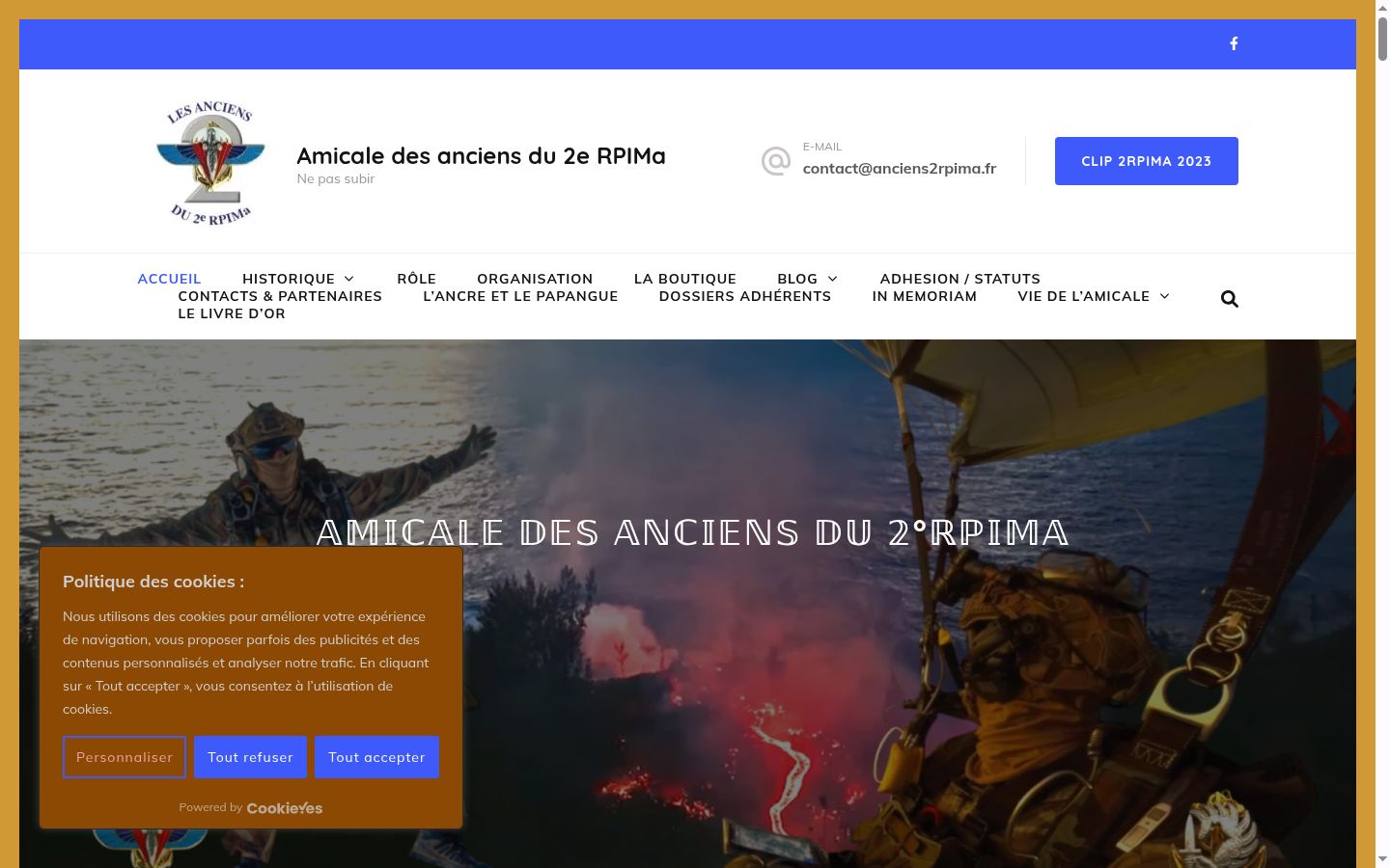 Screenshot del banner di consenso mostrato prima di qualsiasi interazione