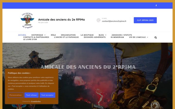 Screenshot of anciens2rpima.fr