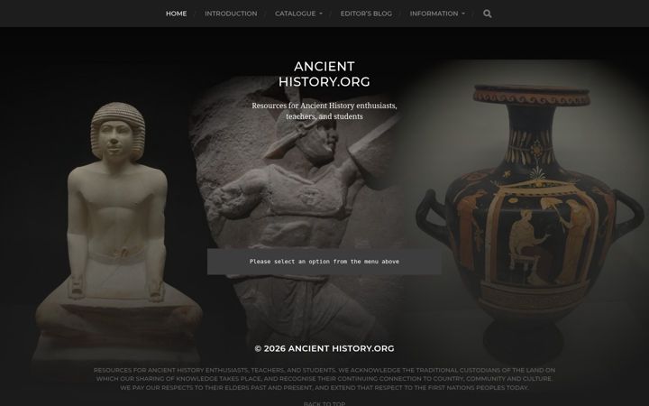 Ekrano kopija ancienthistory.org