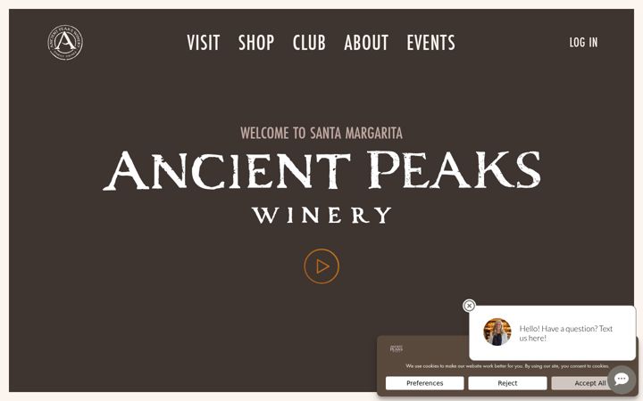 Screenshot of ancientpeaks.com