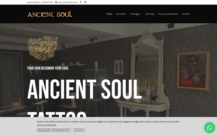 Екранна снимка на ancientsoul.it