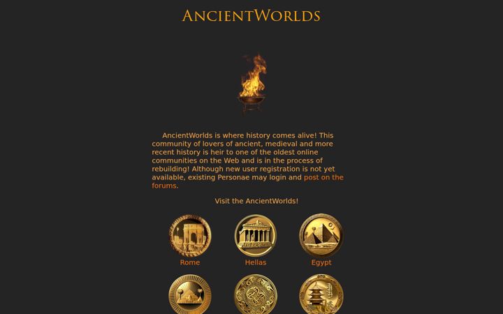 Screenshot of ancientworlds.net
