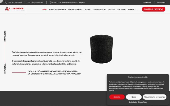 Screenshot stránky ancione.it