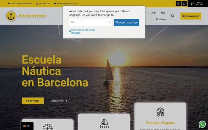Screenshot of anclademia.com
