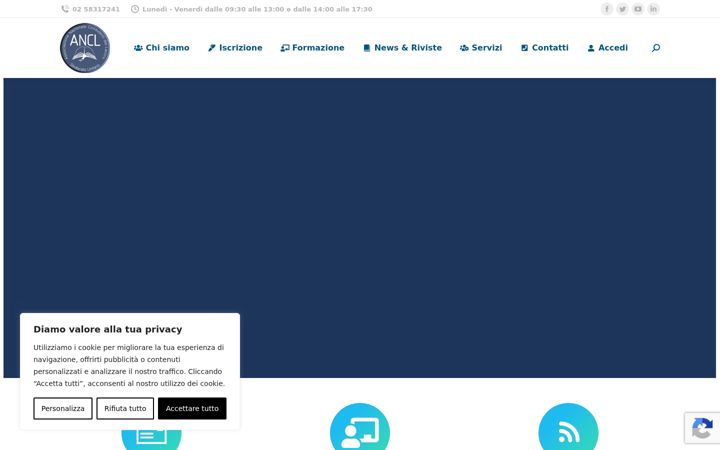 Screenshot stránky anclmilano.it
