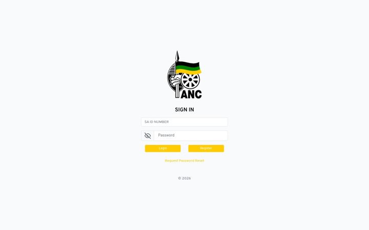 Screenshot of ancmember.org.za