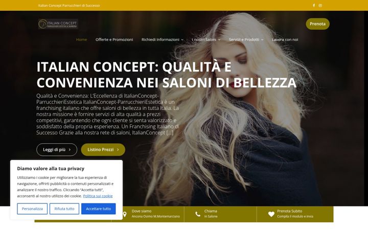 Screenshot stránky anconaitalianconcept.it