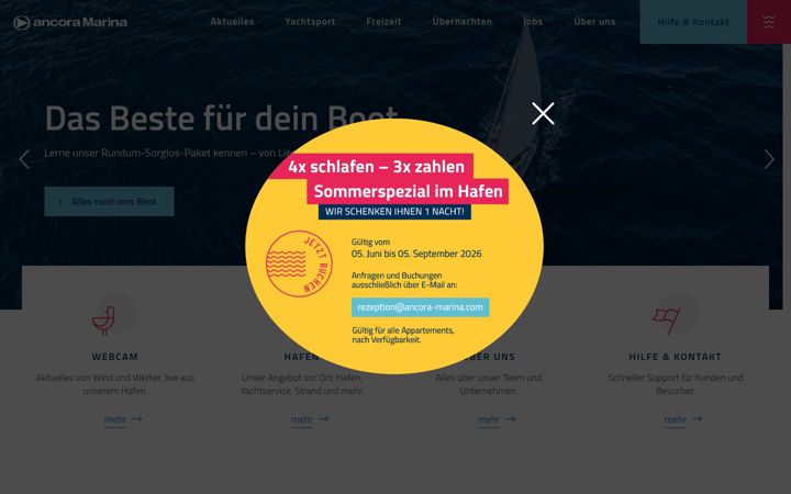 Screenshot of ancora-marina.de
