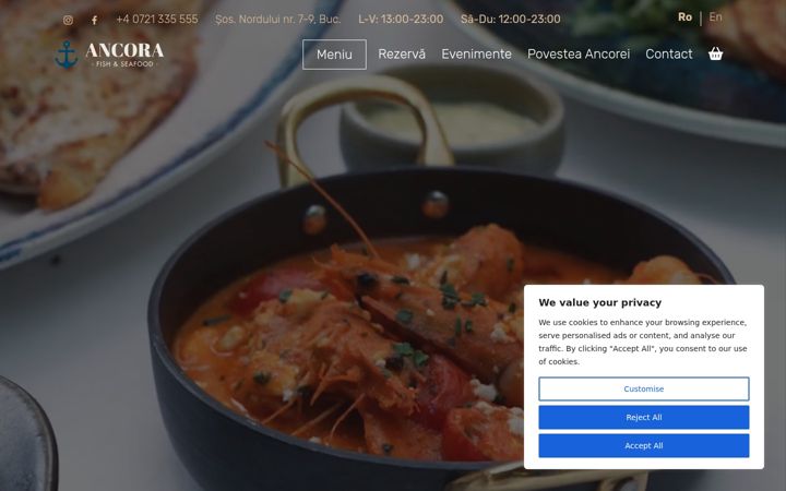 Screenshot of ancora-restaurant.ro