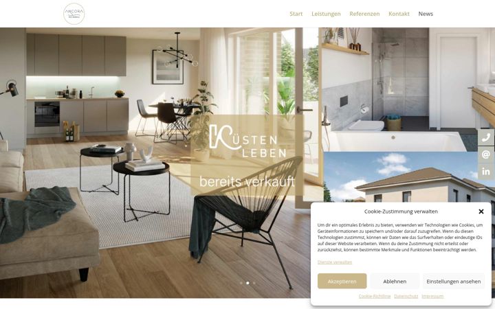 Screenshot of ancora-wohnbau.de