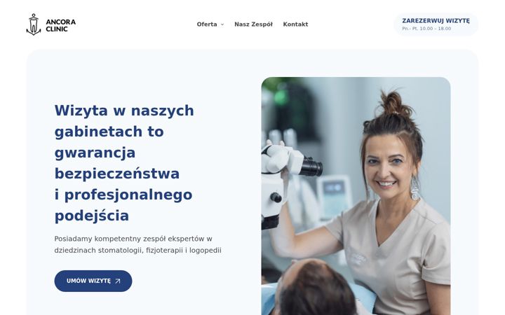 Screenshot of ancoraclinic.pl