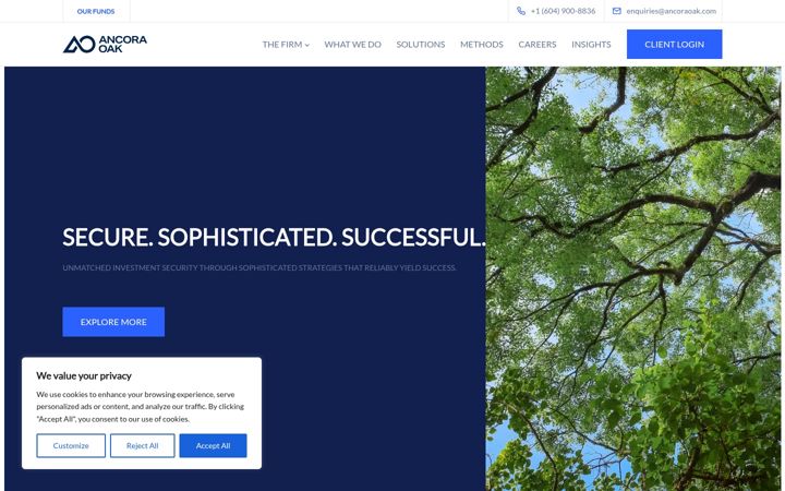 Screenshot of ancoraoak.com