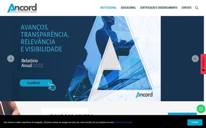 Skjámynd af ancord.org.br