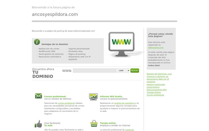 Screenshot of ancosyespildora.com