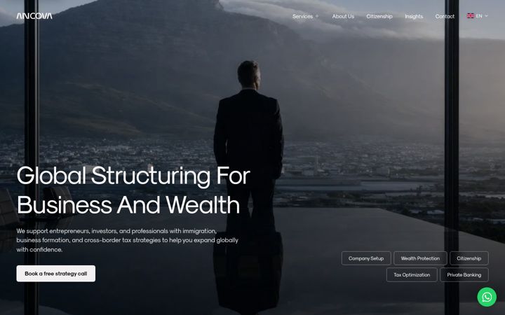 Screenshot of ancova-associates.com
