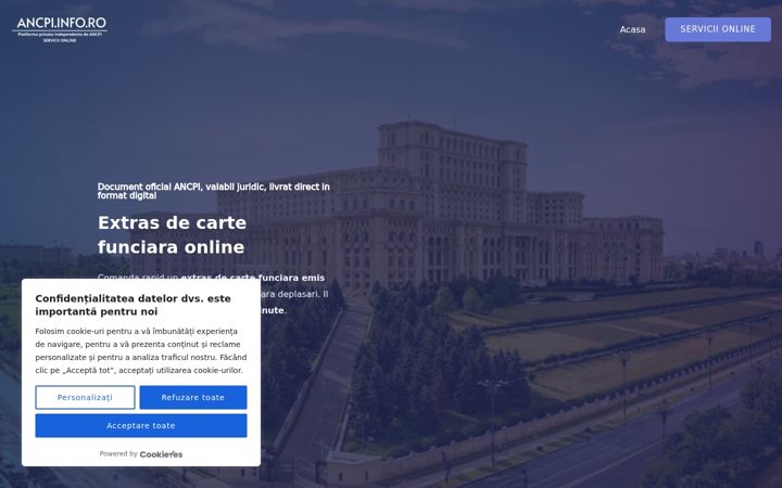 Screenshot of ancpi.info.ro