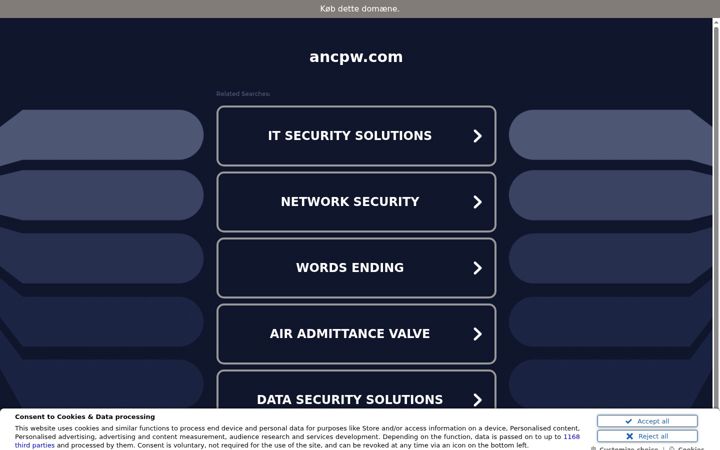 Screenshot von ancpw.com