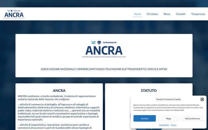 Screenshot stránky ancra.it