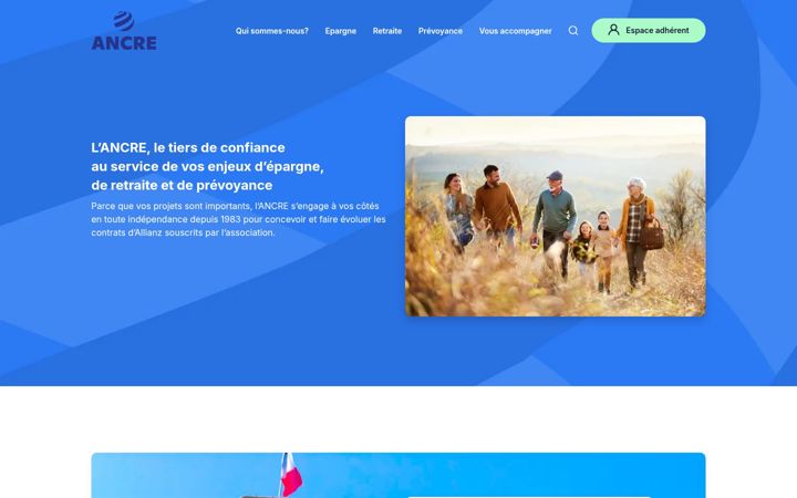 Screenshot of ancre-vie.com