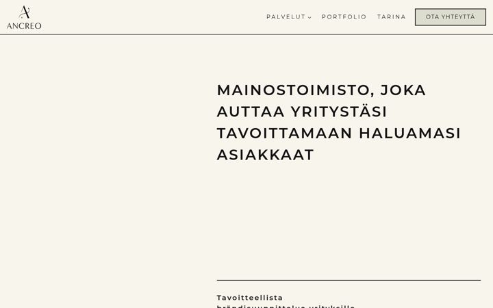Screenshot ta' ancreo.fi