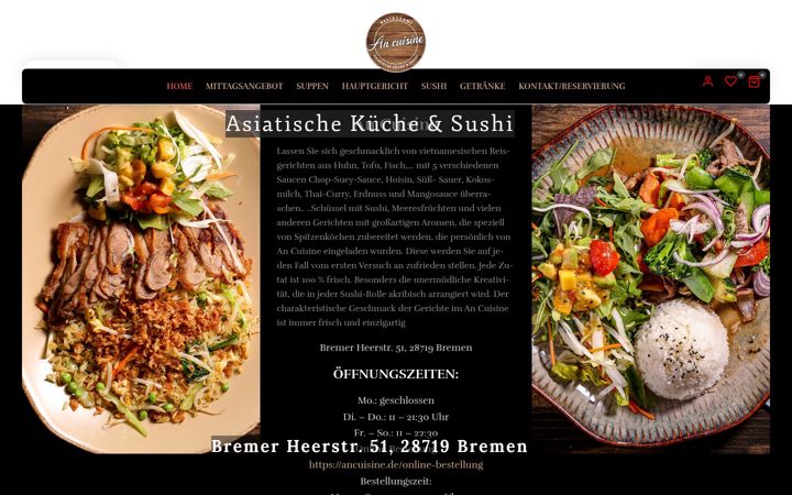 Screenshot of ancuisine.de