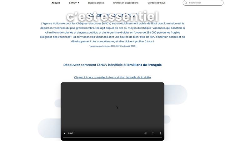 Screenshot van ancv.com