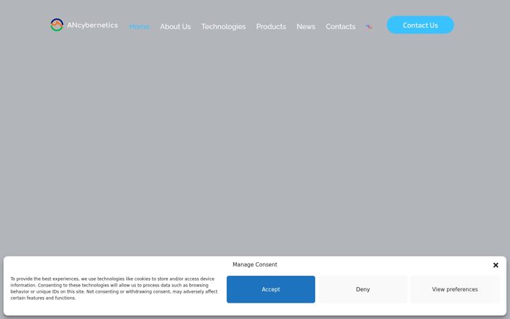 Screenshot stránky ancybernetics.it