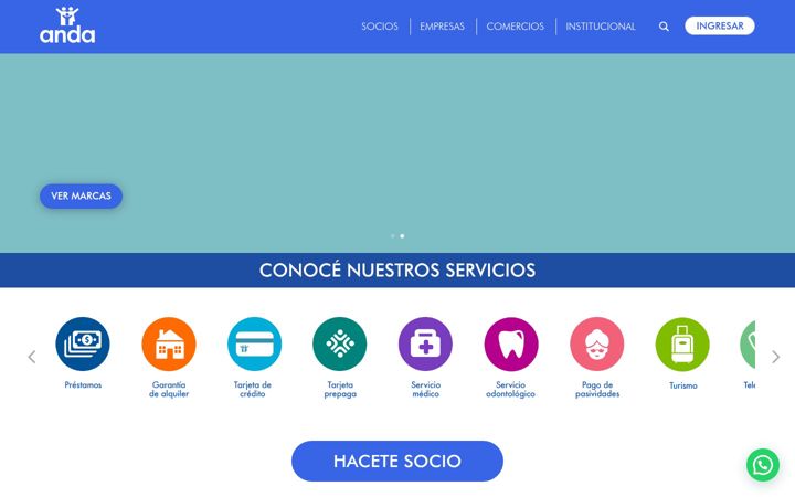 Screenshot of anda.com.uy
