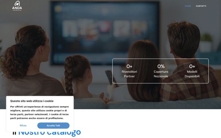 Screenshot stránky andadistribuzione.it