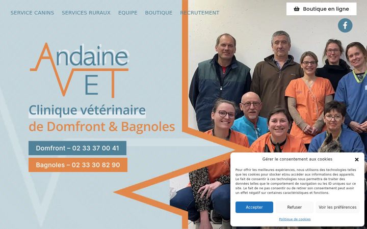 Screenshot of andainevet.com