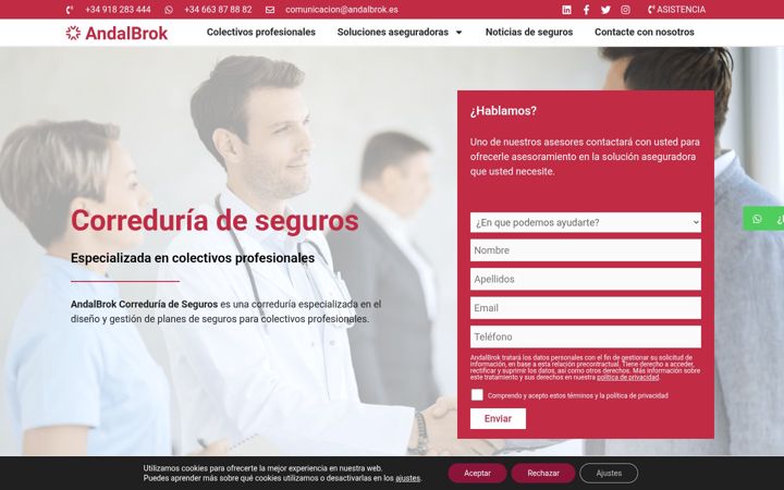 Екранна снимка на andalbrok.es