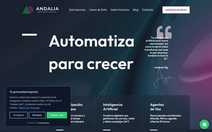 Екранна снимка на andalia.es