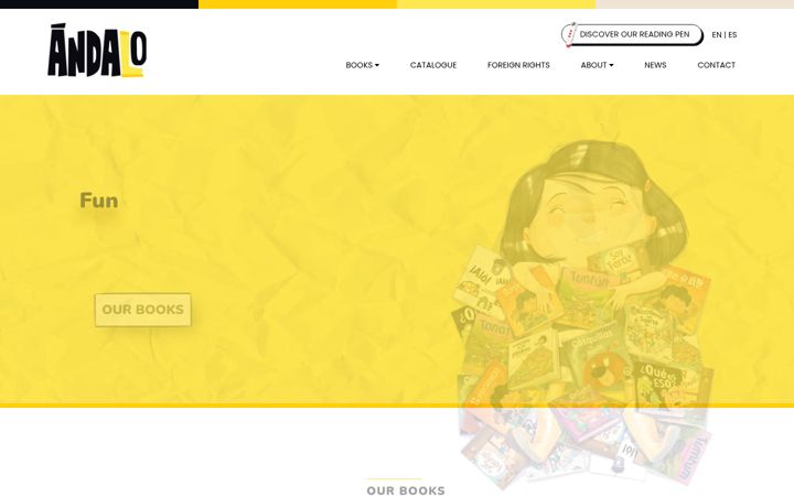 Screenshot of andaloeditorial.com