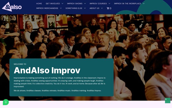 Screenshot of andalsoimprov.com