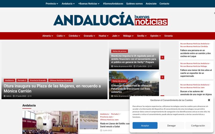 Screenshot of andaluciabuenasnoticias.com