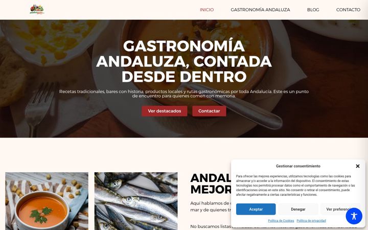 Screenshot of andaluciagastro.com