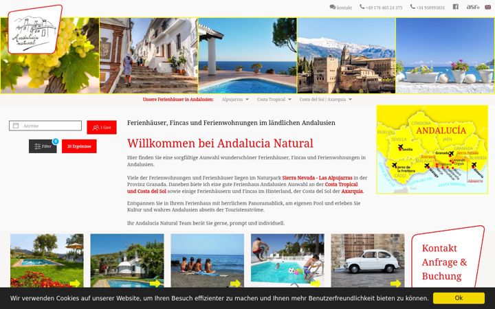 Екранна снимка на andalucianatural.de