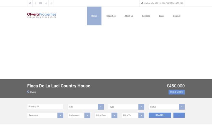 Screenshot of andaluciaolveraproperties.com