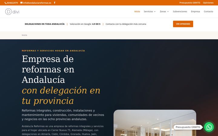 Screenshot of andaluciareformas.es