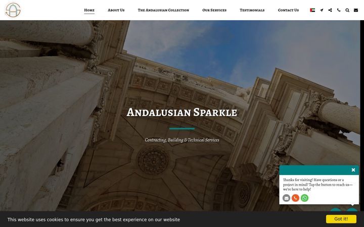 Screenshot of andalusiansparkle.com