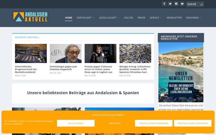 Screenshot of andalusien-aktuell.es