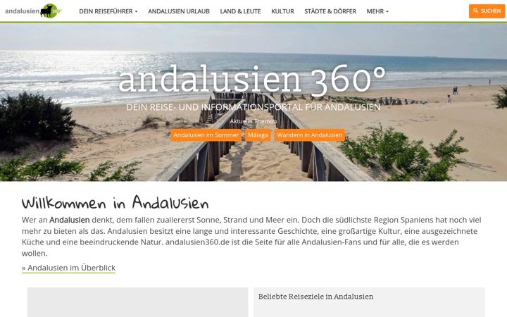 Screenshot of andalusien360.de