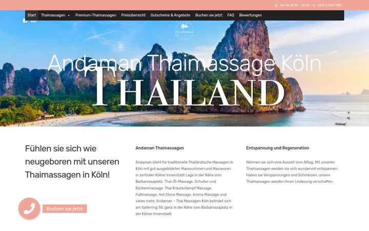 Screenshot of andaman-massagen.koeln