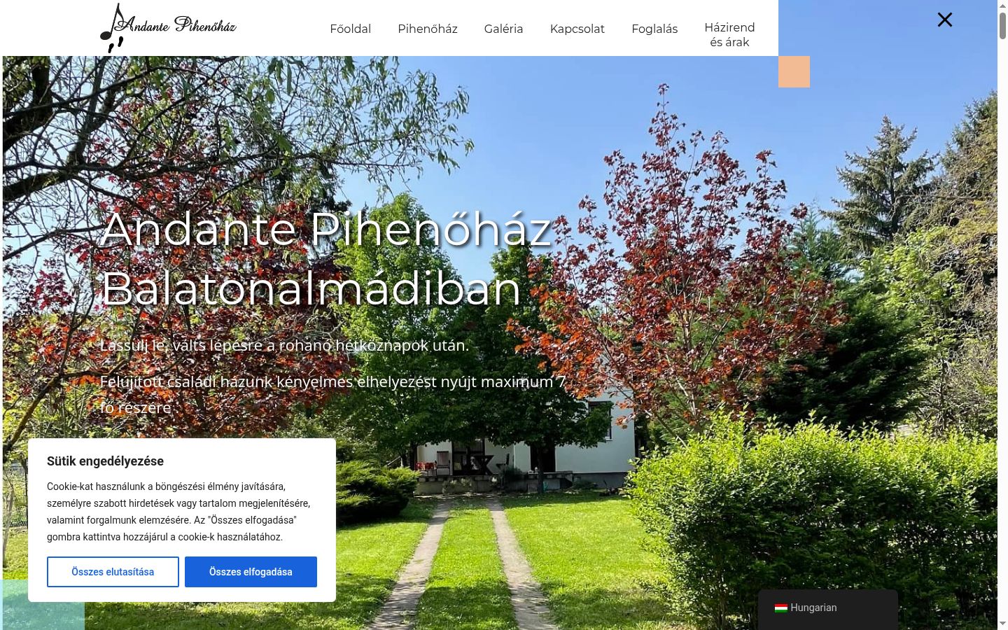Skärmbild av samtyckesbannern som visades före någon interaktion