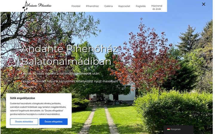 Screenshot of andantepihenohaz.hu
