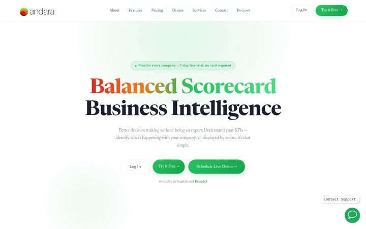 Screenshot of andara.bi