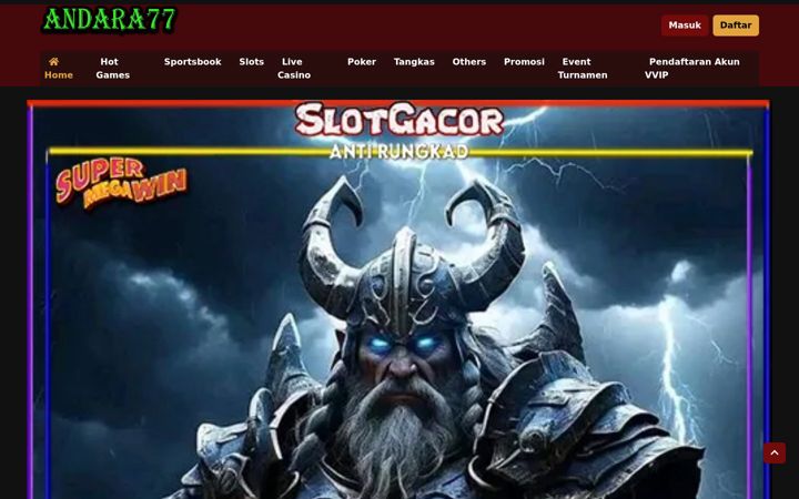 Screenshot of andara77slot.com