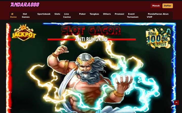 Screenshot of andara88slot.com