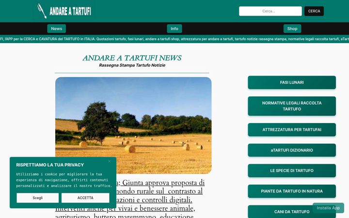 Screenshot of andareatartufi.app