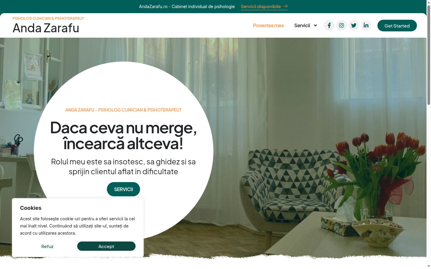 Ekrānuzņēmums ar piekrišanas baneri, kas tika rādīts pirms jebkādas mijiedarbības